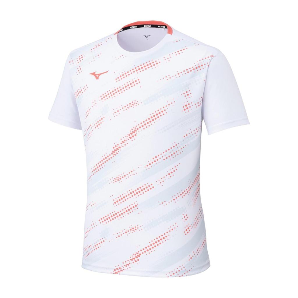 Tennis and Badminton Game Shirt, Moisture-Wicking, Quick-Drying, Dynamotion Fit, Perfect for Club Activities, Unisex, White, Size XS, 62JAC024