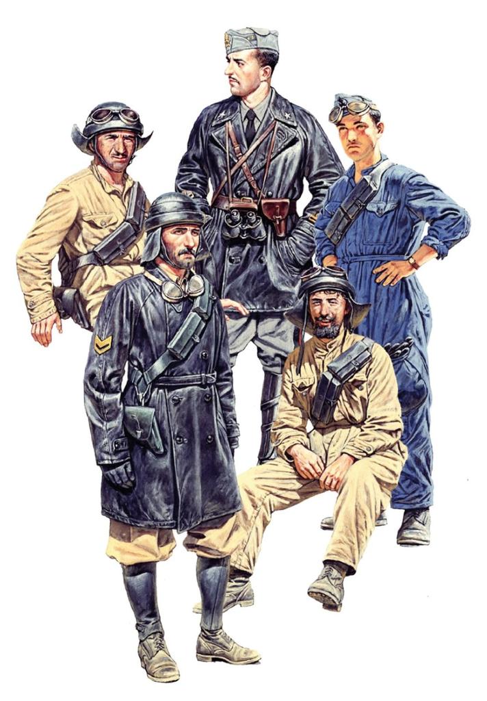 Miniart 1/35 Italian Tank Crew Head Resin Figures (5 Figures) Plastic Model MA35500 (Person)