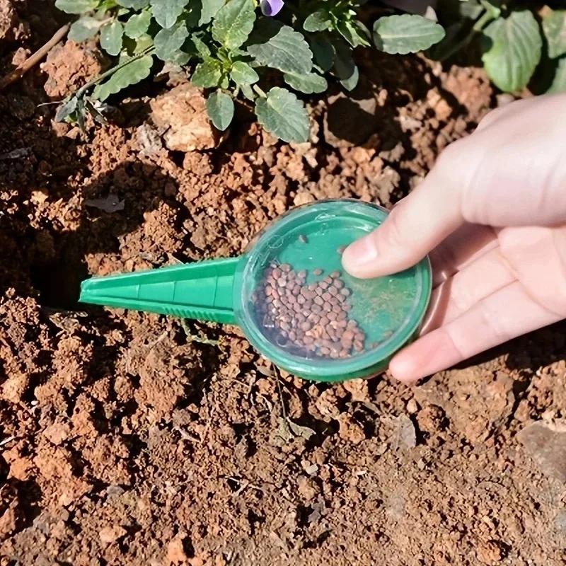 Green Plant Seed Sower Manual Plant Seeder Yard Garden Multifunction Seeding Dispenser Tools Adapting To Various Sizes of Seeds