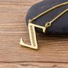 Nidin Light Luxury A-Z 26 Letters Necklace Zircon Pendant for Women Initials Name Necklace Fashion Party Wedding Jewelry Gift