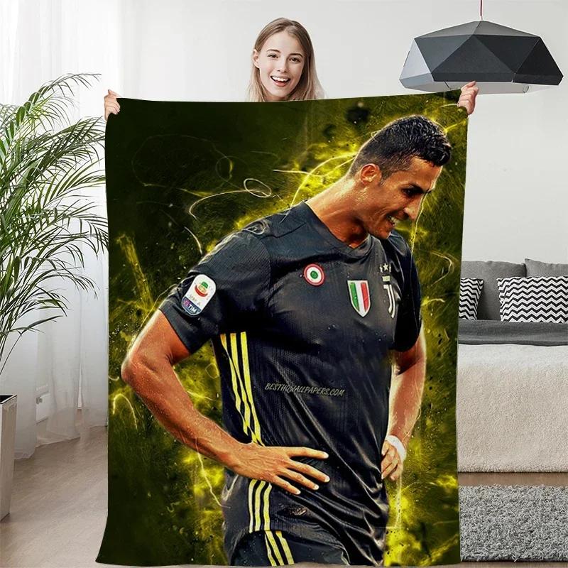 Fleece Blanket Sofa Winter Warm C-Cristiano Ronaldo Knee Bed Camping Flannel Fluffy Soft Blankets King Size Microfiber Bedding