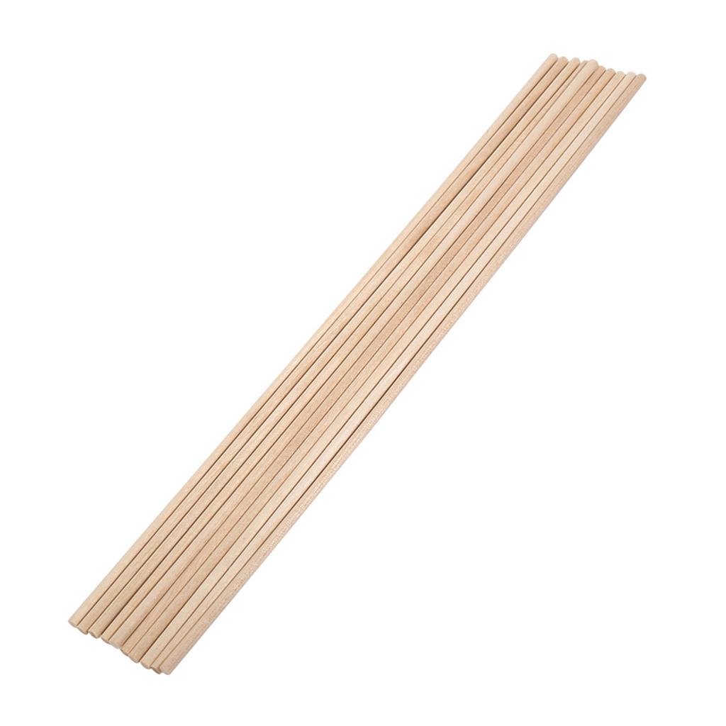 10pcs 30cm Long DIY Wooden Arts Craft Sticks Dowels Pole Rods Sweet Trees Wood Tool 5 Sizes