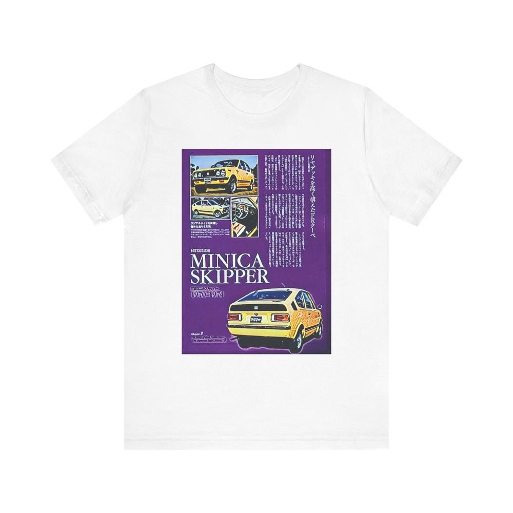 

Minica Skipper Graphic Print Tee Shirt Short Sleeve Crewneck Retro Car Art Gift 3XL