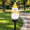 Solar Powered Snowman Stake Lights Warm LED Light Cute Design for Christmas Garden Path Porch Holiday Party Decoration