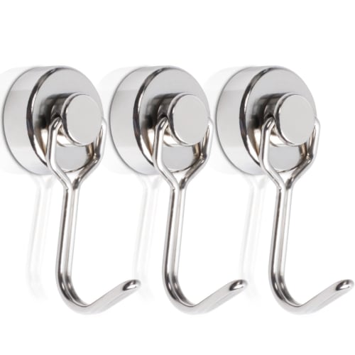 

Super Strong Magnetic Hooks, 20mm Diameter, Powerful Neodymium Magnets, 10kg Vertical Load Capacity, Rotating Storage Hooks, Metal Wall-Mounted Hooks