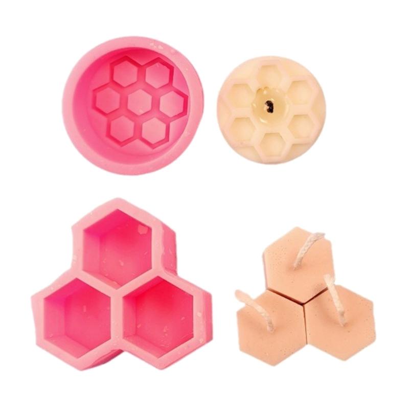 Honeycomb Candle Molds Honeycomb Resin Molds for DIY Candle Soap Chocolate Cake Fondant Decorations Room Decorations