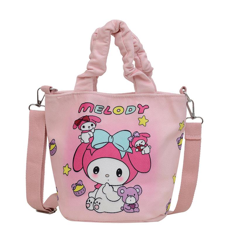 

Bear Strawberry Cartoon Children Canvas Shoulder Bag Kids Purse Zipper Melody