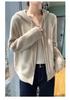 Women's Korean Solid Color Wool Hooded Sweatshirt - Loose, Soft, Casual Outerwear