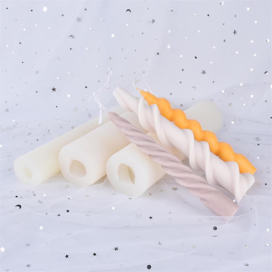 Stampo in Silicone per Candela Cilindrica a Strisce Fatto a Mano per Fare Candele Profumate Stampo in Cera DIY Resina Epossidica Cristallo Artigianato Stampi Decorazione per la Casa