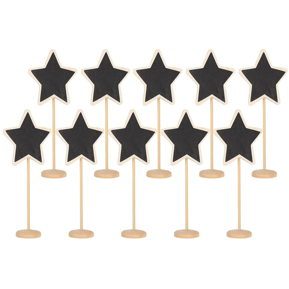 

Набор 10 шт. Меловые таблички Пентаграмма Сообщение DIY Украшение Настольная Цветочная Карточка 130104H