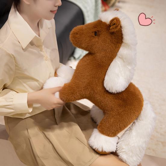 Little Pony Plush Toy Adorable Foal Stuffed Animal Doll Soft Realistic Horse Plushie Christmas Birthday Gifts for Children Friends Family