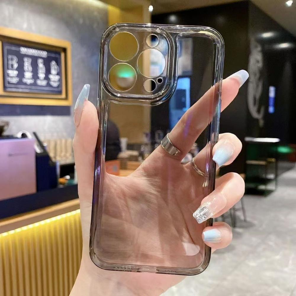 Transparent Space Shell Suitable for IPhone16pro Protective Cover Apple 17Air Mobile Phone Shell 15 Soft Shell 14 Simple