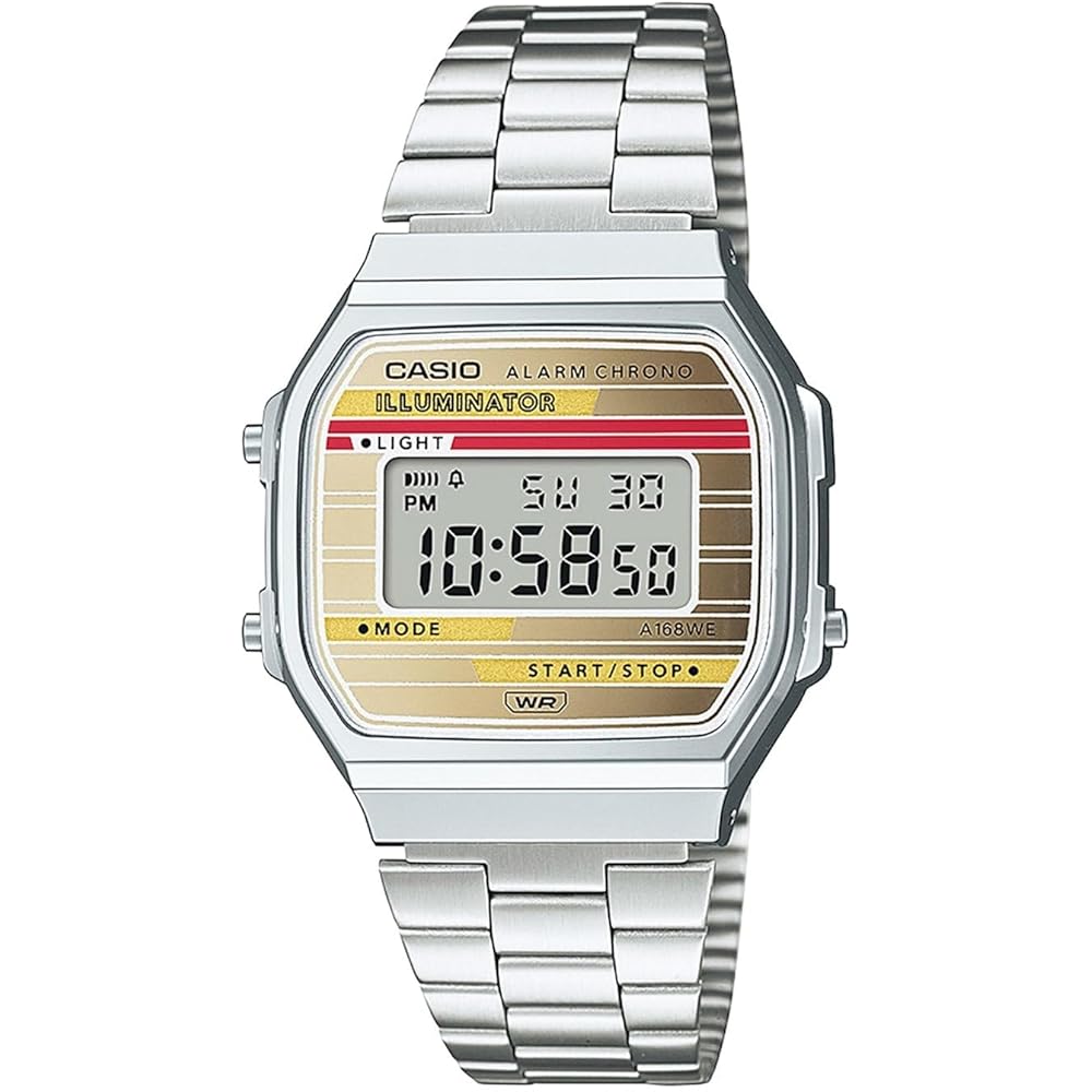 Casio Women s Digital Quartz Watch Silver Stainless Steel Strap 33mm