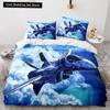 Airplane King Queen Full Duvet Cover Vintage Fighter Bedding Set for Kids Teens Adults Sky Clouds Grey 2/3pcs Soft Quilt Cover
