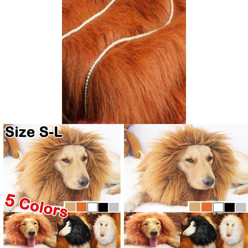 Jungle King Pet Costume Lion Hat With Faux Fur For Small Dogs