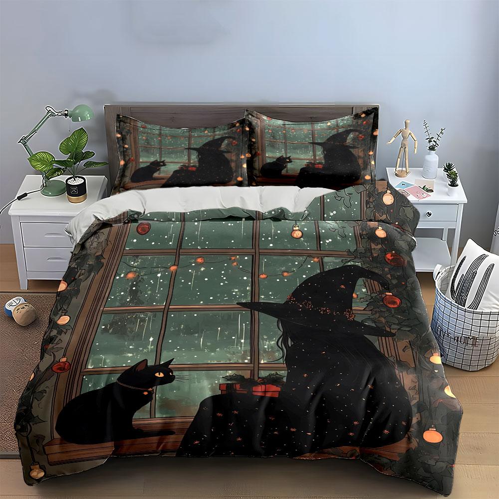 Design di strega accogliente Decorazione per la casa Morbido Confortevole Copripiumino Set Biancheria da letto Incluso 1*Copripiumino & 2*Federe, Regalo