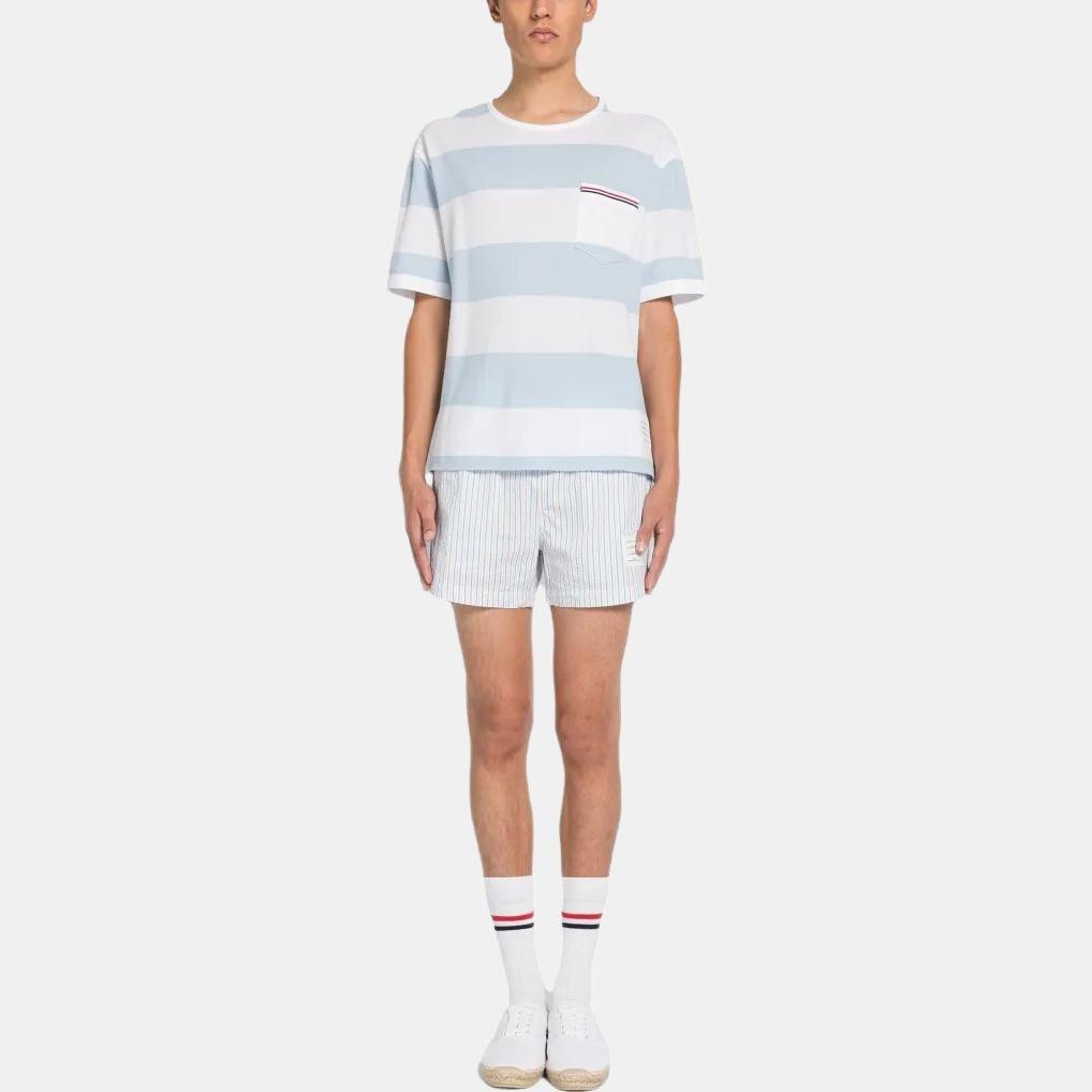 THOM BROWNE Rwb Crewneck T Shirt Unisex MJS201A-J0049-452