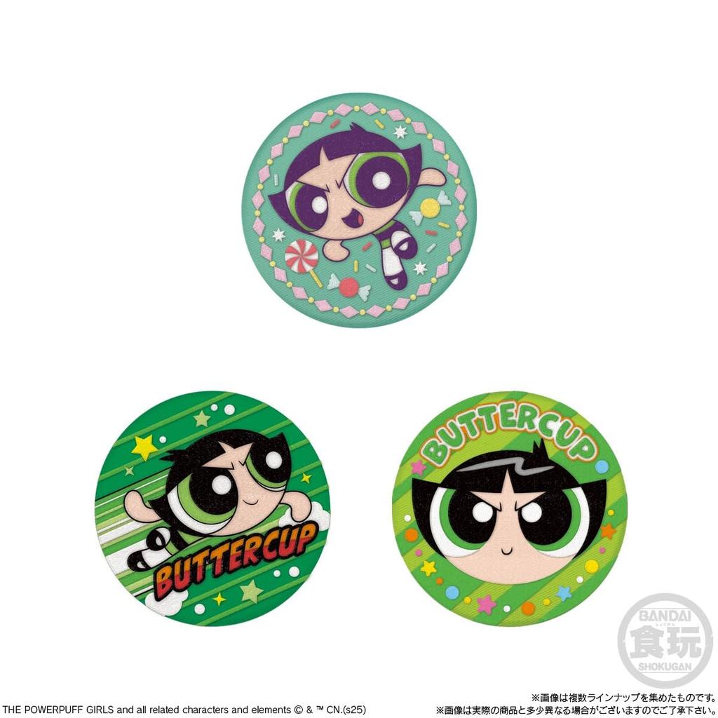 Bandai Powerpuff Girls Embroidered Can Badge Biscuit Biscuit Candy Toy [Box Set of 12]