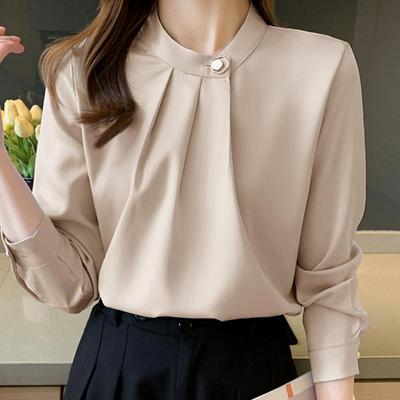 Fashion Autumn Long Sleeve Office Lady Blouse Shirt Women Tops J189