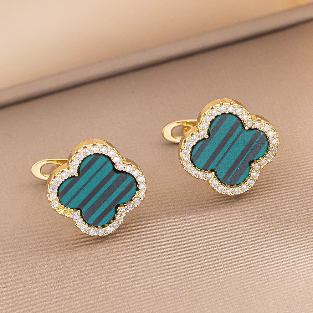 Four-leaf Clover Spring Earrings New Arrival Earrings Elegantclassy Women's Earrings