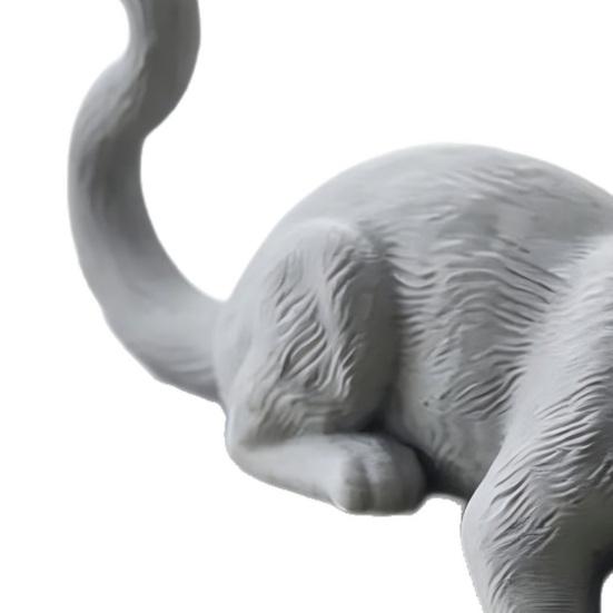 Lazy Sleeping Cat Figurine 3D Printing Soft Cute Desk Ornament Simulation Modeling Desk Ornament for Monitor Hanging