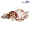 SOLECASA European Style Retro Ceramic Tableware Rose Pattern Bowl Plates Dessert Dish Spaghetti Plate Fruit Salad Bowl Household