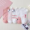5Pairs Low Cut Kawaii Shallow Socks Breathable Bow Boat Socks Fashion Design Short Tube Socks  Warm