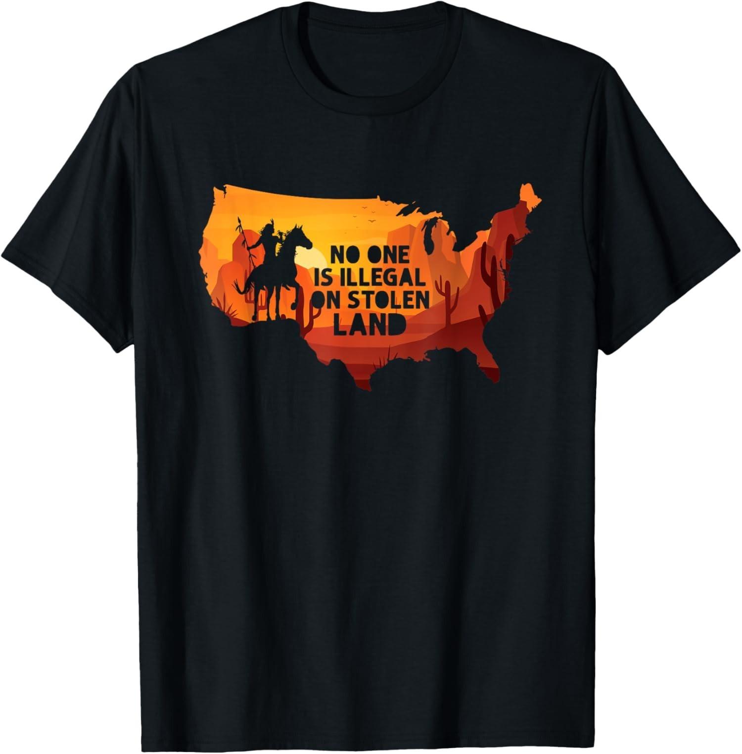 No One Is Illegal On Stolen Land Tee Support Help Unisex T-Shirt S