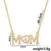 ZAKOL Shiny Micropaved Zirconia MOM MAMA Letter Pendant Necklace Romantic Love Mother's Day Birthday Party Zircon Gift