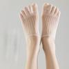 Five-finger Socks, Women's Boat Socks, Summer Invisible Shallow-mouthed Anti-odor, Sweat-absorbing, Anti-slip, Low-top Split-toe Socks, Short Leg