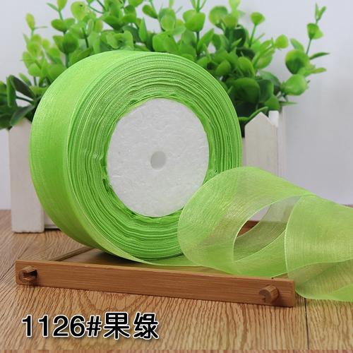50yards/roll 12/15/20/25/40mm Organza Ribbon Wholesale Gift Wrapping Decoration Christmas Silk Ribbons Lace Fabric DIY Crafts