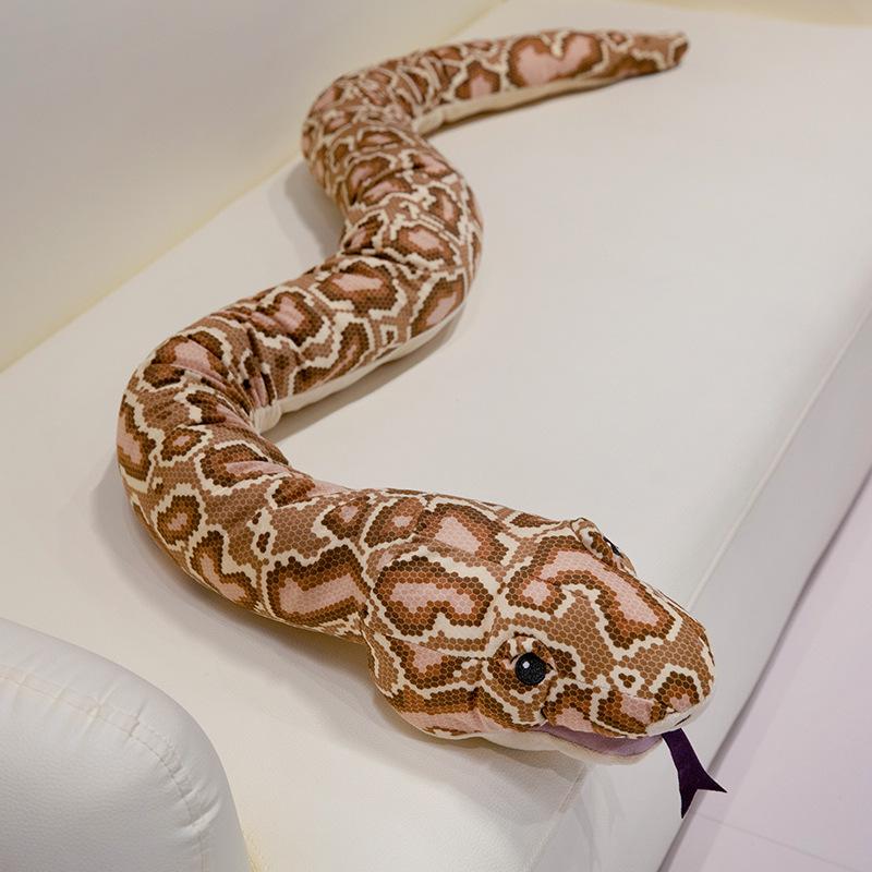 Cross-border Spotted Python Plush Toy: Realistic Prank Snake Hand Puppet 170 cm