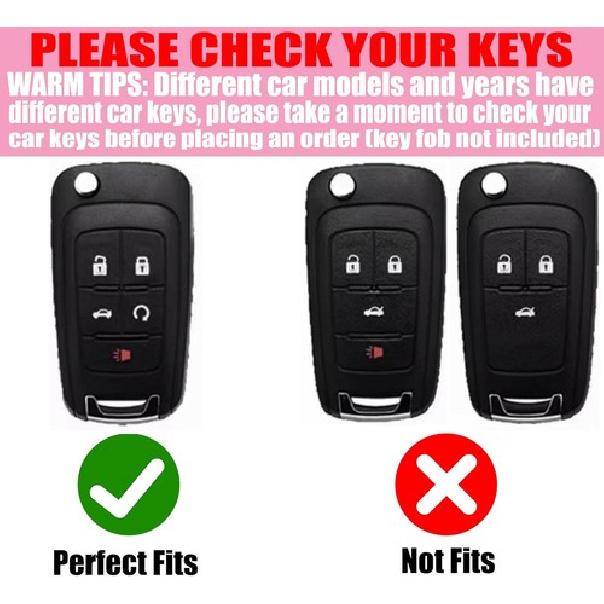 Cover with Diamond Keychain for Women, Car Key Holder Compatible-Pink-heart