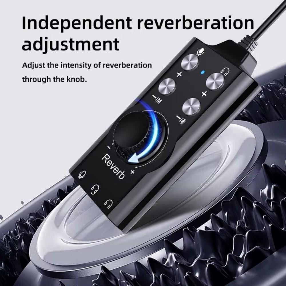 External USB Sound Card ABS Computer Voice Changer New Audio Adapter