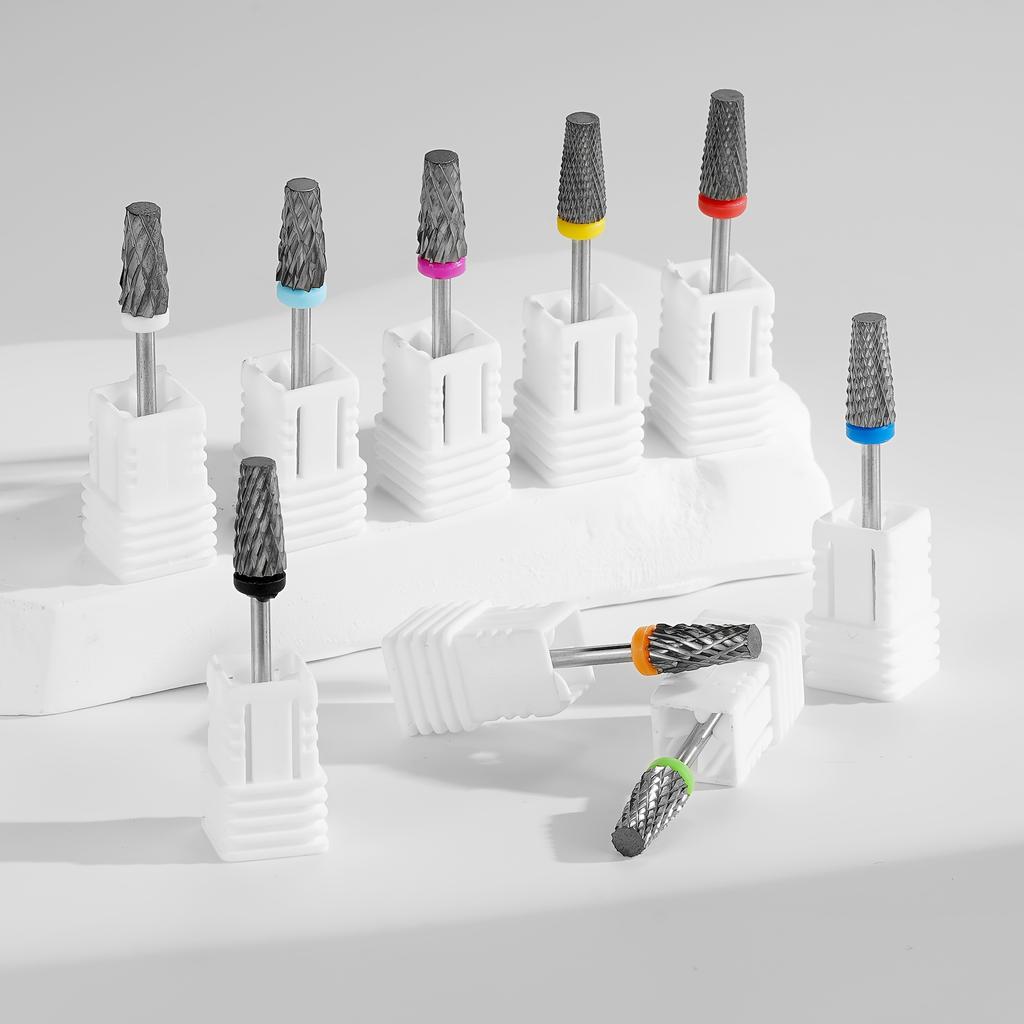 1or 9pcs Tungsten Steel Nail Drill Bit, Nail File, Suitable for Safe and Fast Removal of Gel, Nail Polish and Polish, 3/32 Inch Drill Bit