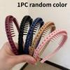 1/2pcs Fashion Women Headband/Hair Band Wide Edge Headband Face Washing Headband,Non-Slip Toothed Hair Clip, Random Color