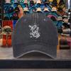 Dragon Graphic Washed Cotton Baseball Cap Adjustable Distressed Retro Outdoor Unisex Cap