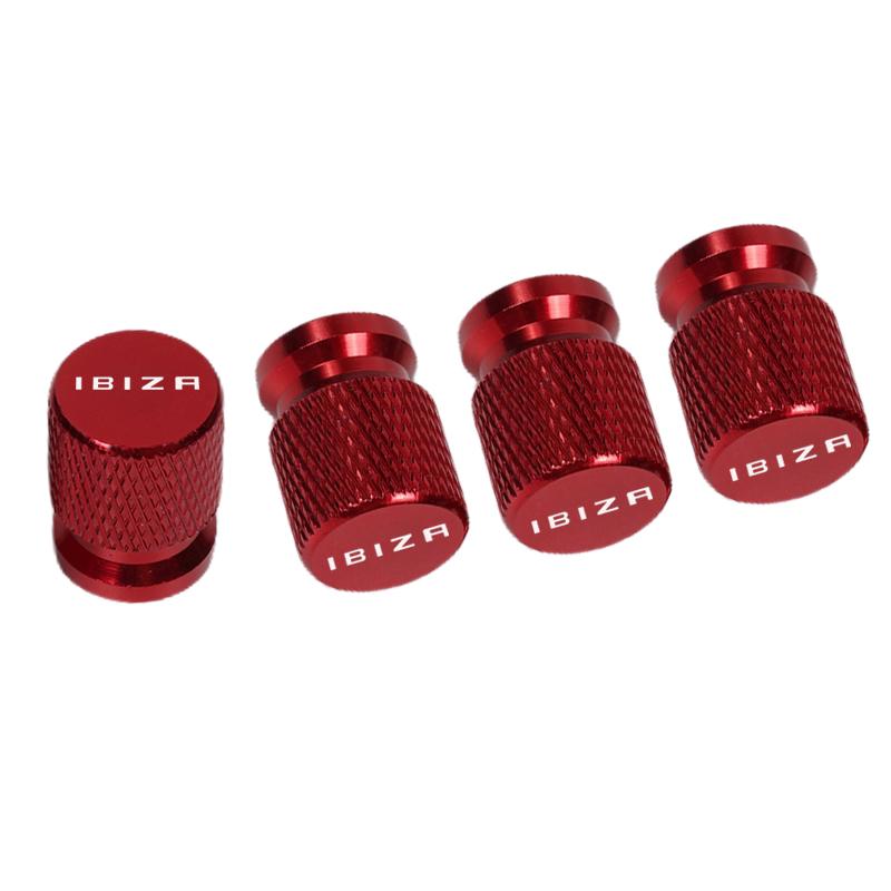 rldf3 4pcs Car CNC Aluminum Tire Valve Air Port Stem Cover Caps For SEAT IBIZA Accessories