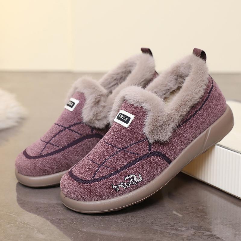 Cotton Shoes Women's Winter New Shoes Women's Shoes Versatile Shallow Mouth One Pedal Warm Home Cotton Shoes Soft Sole Comfortable Women's Shoes