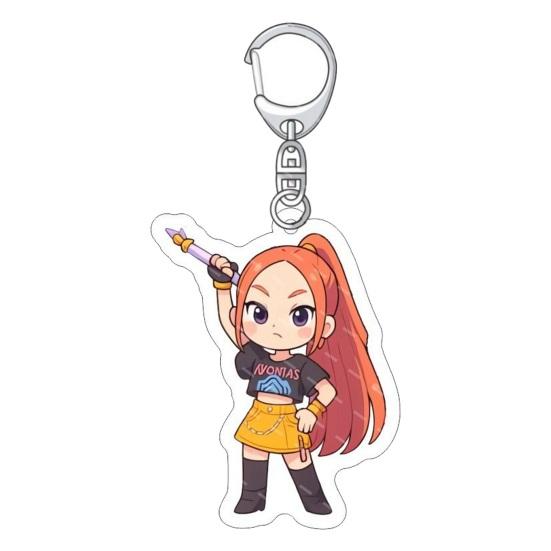 

Keychain Pendant 3D Idol Group Design Portable Acrylic Keychain with Metal Lobster Clasp Waterproof Scratch-Proof Key Holder 32