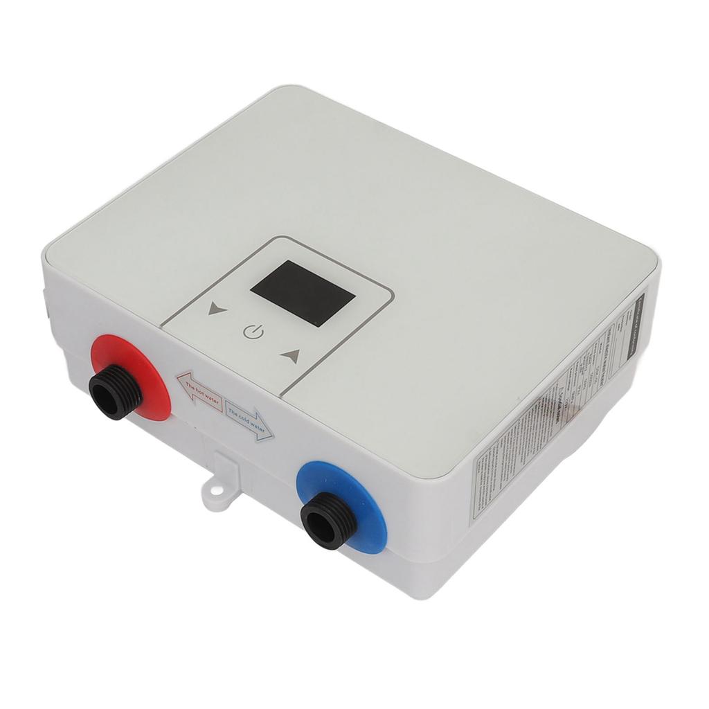 Electric Mini Water Heater 220V 88 Screen Display PVC 5.5KW Fast Heating 55 Degrees C IPX4 Waterproof