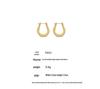 18k Gold-Plated Stainless Steel Geometric U-Shaped Earrings - Simple, Fashionable, Versatile 