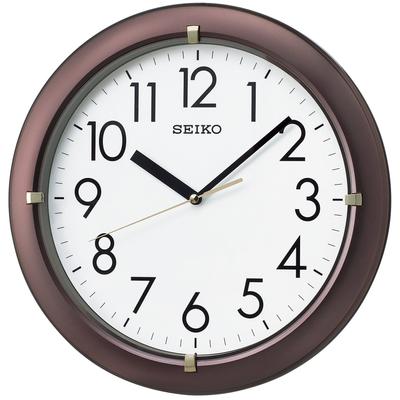 Clock Wall Clock Analog Brown Metallic KX621B