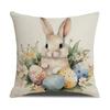 New Easter Pillowcase Country Cartoon Rabbit Easter Egg Pillowcase Sofa Cushion Pillowcase