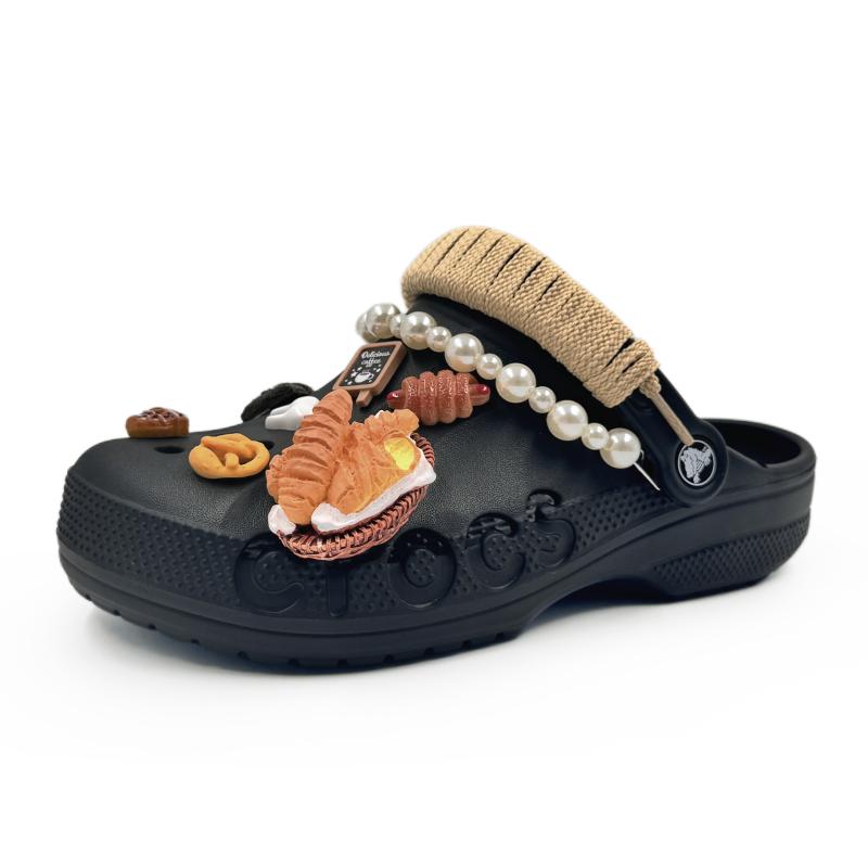 Crocs Classic Clog EVA Dessert Party Trendy Versatile Clogs Women's Black