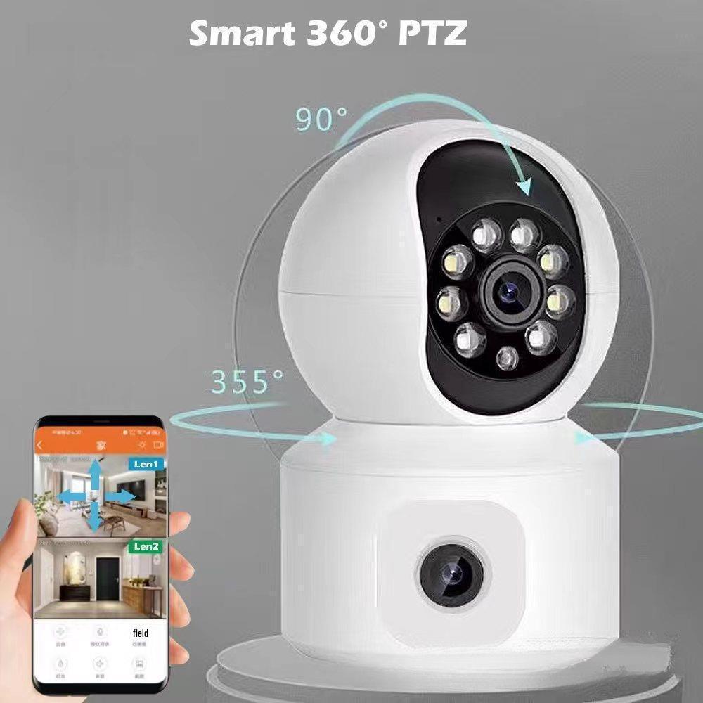 Xiaoying Indoor 360° Wireless Dual-Lens Binocular Camera with Remote Monitoring