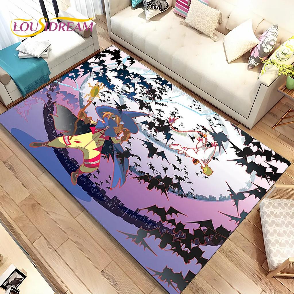 Cartoon Digimon Adventure Area Rug Large,Carpet Rug for Living Room Bedroom Sofa Doormat Decoration, Non-slip Floor Mat Cover 3D