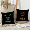 Dont Touch My Phone Cushion Cover Short Plush Double-Sided Printing Home Machine Washable In Warm Winter Pillow Cover