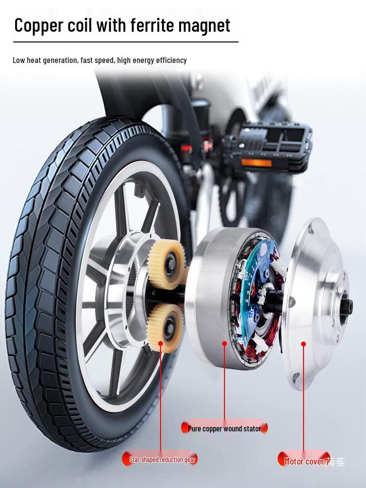 Motore Bicicletta Elettrica Pieghevole 14" 36V/48V 350W-500W Mozzo Ruota Motrice Anteriore/Posteriore ad Alta Velocità
