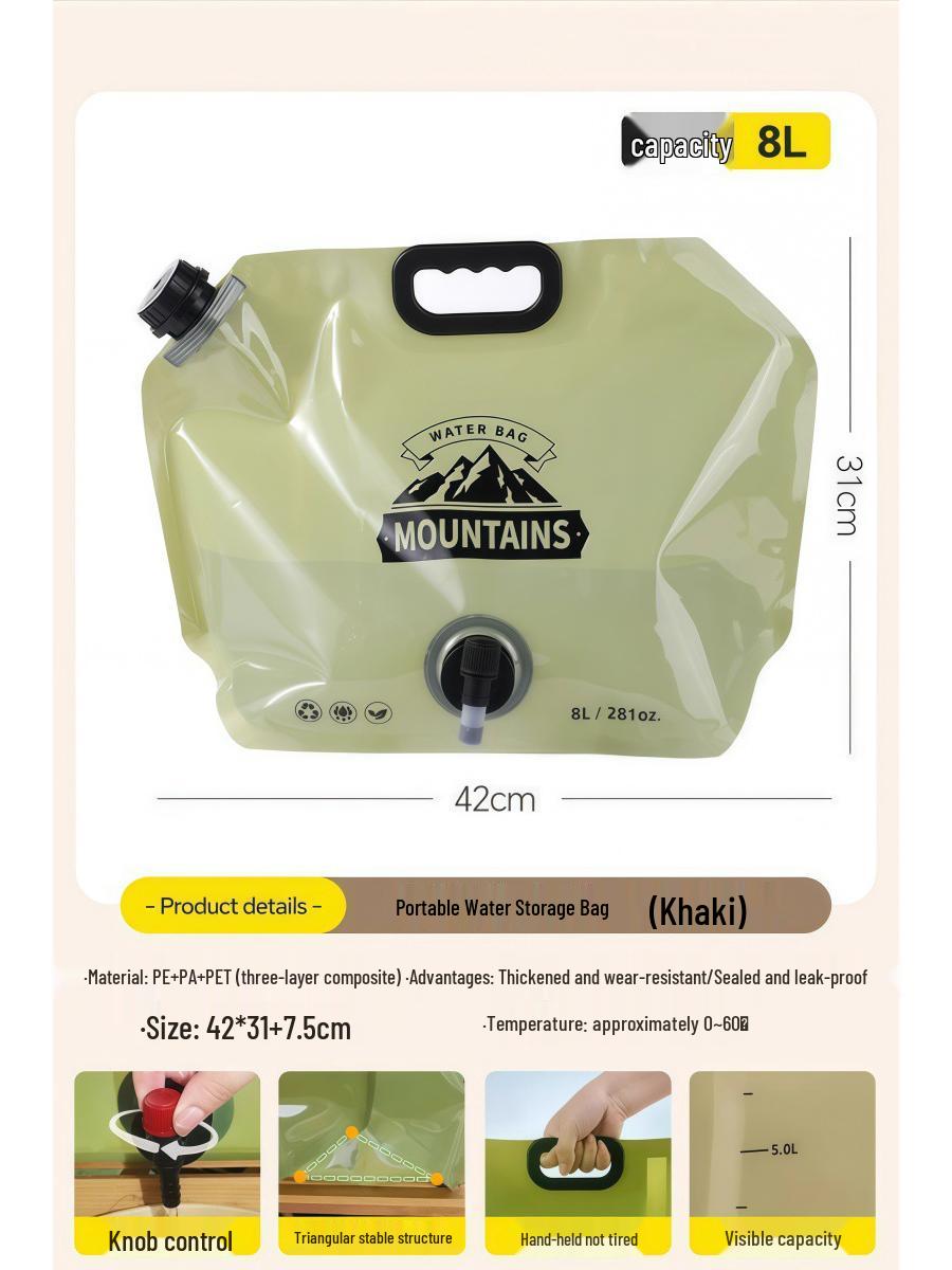 

Скидка для новичков 5 юаней: Складной уличный резервуар для воды большой вместимости с краном для кемпинга